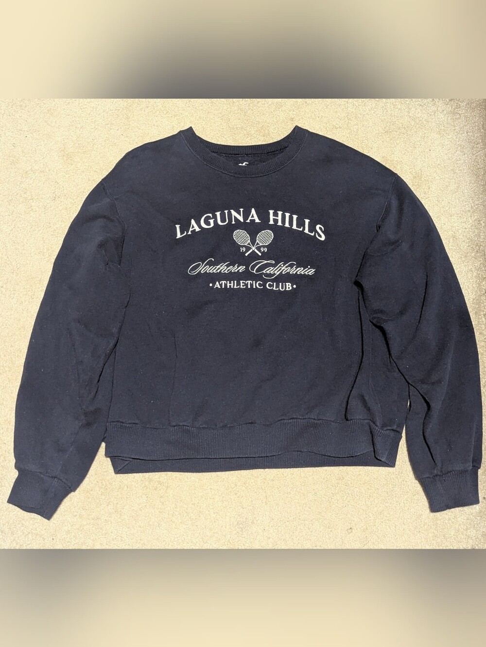Hollister Sweatshirt Laguna Hills Dark Blue Size M Womens